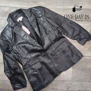 Philosophy Faux Leather Jacket Size S